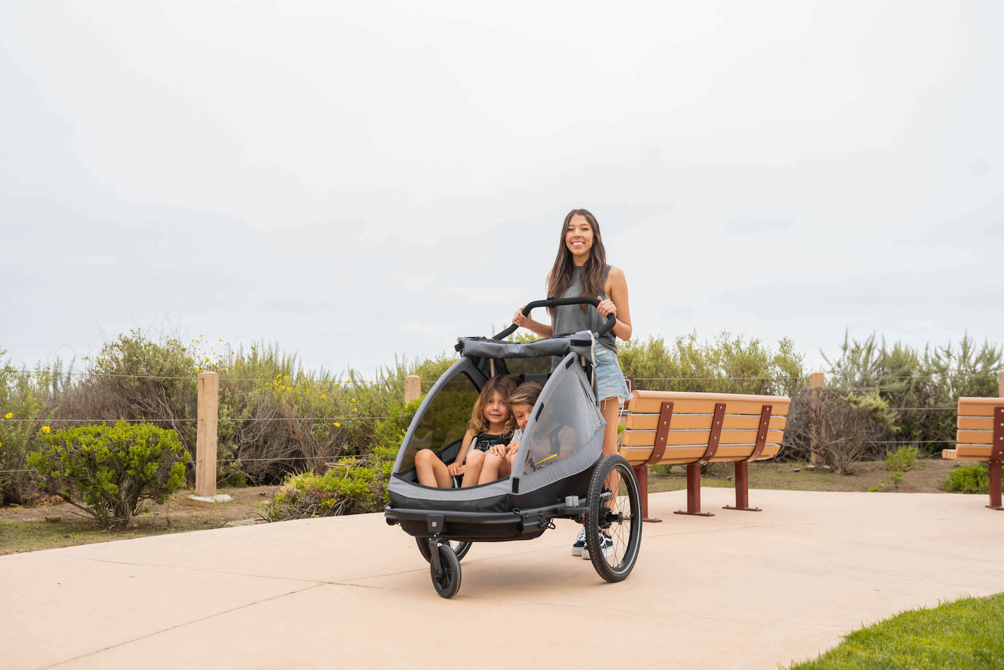 Aventon Double Seat Child Trailer